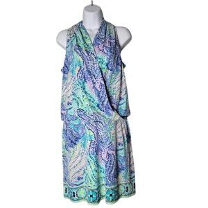 Lilly Pulitzer Womens Dress S Multicolor Tropical Print Sleeveless Blouson Style